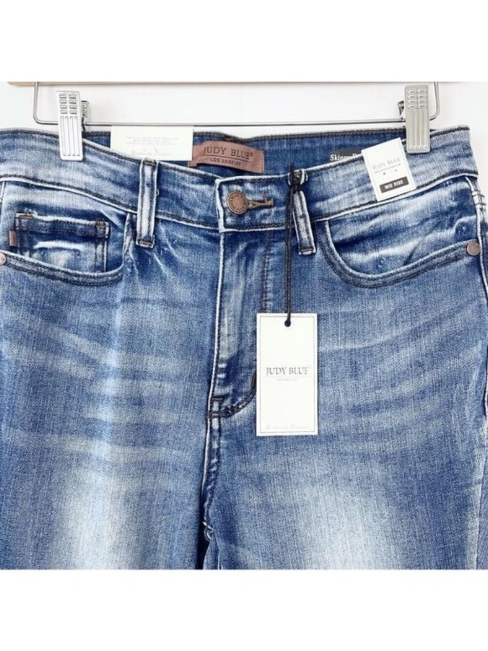 Judy Blue Mid Rise Cuffed Skinny Jeans 28 New - Picture 3 of 9
